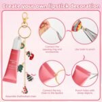 Lip Gloss Keychain Making Kit 212 Pieces - 100 Enamel Charms, 20.67 ft Gold Chains, 10 Keychain Clips and Jewelry Pliers for DIY Crafts Women Purse (Starry Sky) - Image 15