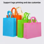 Promotional Bag Recycle Black Reusable Non-Woven Shopping Bag Supermarket PP Non Woven Tote Bags With Custom Printed Logo - Image 5