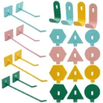 Colorful Pegboard Accessory Storage and Organization Shelves with Special Iron Hardware Hooks
