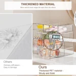 Transparent PET Plastic Desktop Storage Organizer, Multi - Drawer for Cosmetics, Jewelry, Perfect for Vanity & Desk Organization - Image 5