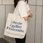 Wholesale Custom Print Logo Cheap Reusable Shopping Bags Cotton Canvas Tote Bag - Image 6