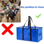 Raytop PP Woven Heavy-Duty Extra Large Storage Tote Bags Folding Style Space-Saving Moving Bags - Image 5