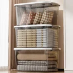 Extra-Large Transparent Dust-Proof Plastic Clothes Storage Bin Clothing Storage Organizers Box Storage Containers With Lids - Image 5