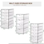 Transparent PET Plastic Desktop Storage Organizer, Multi - Drawer for Cosmetics, Jewelry, Perfect for Vanity & Desk Organization - Image 3