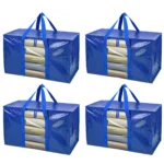 Spot Moving Packing Bags Pe Woven Thickened Moisture-proof Large-capacity Hand-held Clothing Storage Bag Organizing Storage Bag