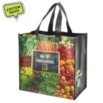 Promotional Bag Recycle Black Reusable Non-Woven Shopping Bag Supermarket PP Non Woven Tote Bags With Custom Printed Logo