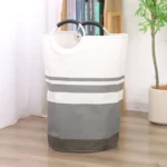 Freestanding Collapsible Polyester Clothes Hamper Portable Laundry Basket Aluminum Handle Clothing Storage Bag Home Storage - Image 5