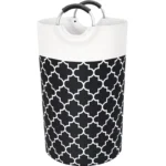 Freestanding Collapsible Polyester Clothes Hamper Portable Laundry Basket Aluminum Handle Clothing Storage Bag Home Storage - Image 3