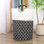 Freestanding Collapsible Polyester Clothes Hamper Portable Laundry Basket Aluminum Handle Clothing Storage Bag Home Storage - Image 6
