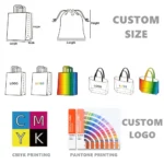 Custom Printed Reusable Cotton Canvas Bulk Wholesale Promotional Shopping Gift Bag with Handle - Image 2