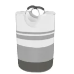 Freestanding Collapsible Polyester Clothes Hamper Portable Laundry Basket Aluminum Handle Clothing Storage Bag Home Storage - Image 2