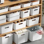Versatile PP Storage Bins Injection Plastic Rectangle Shaped Easy Classification for Tidy Home Organizing Multi-Specs - Image 2