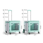 Portable Wholesale Eight Wheel Foldable Supermarket Trolley Multipurpose Folding Plastic Grocery Shopping Cart - Image 4