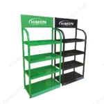 Retail Shop Gas Station Metal 4 Tiers Shelves Car Motor Engine Mobile Lubricating Oil Display Rack Stand for Store