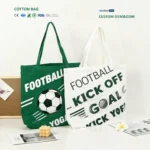 Custom Printed Reusable Cotton Canvas Bulk Wholesale Promotional Shopping Gift Bag with Handle