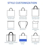 Custom Printed Reusable Cotton Canvas Bulk Wholesale Promotional Shopping Gift Bag with Handle - Image 3