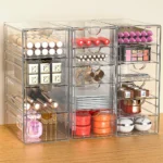 Transparent PET Plastic Desktop Storage Organizer, Multi - Drawer for Cosmetics, Jewelry, Perfect for Vanity & Desk Organization